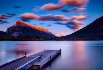 Banff National Park Canada Tourism Hdr Sky Clouds